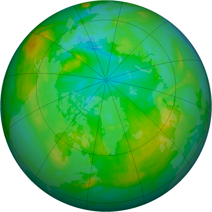 Arctic ozone map for 30 July 1988